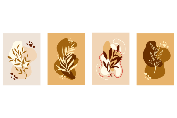 Art Boho Floral Design Vector Bundle for Graphics and Illustrations