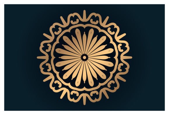 Circulated Floral Round Ornament Graphics and Illustrations Review