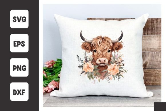 Floral Cow Head SVG Review