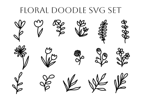 Floral Doodle Graphics: Freebies for Handmade Creators
