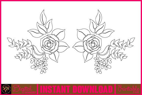 Floral Line Art Flower SVG Elements-21 Graphics and Freebies Review