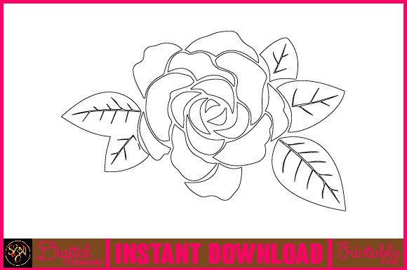 Floral Line Art Flower SVG Elements 62 for Graphics and Illustrations