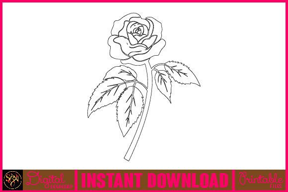 Floral Line Art Flower SVG Elements 68 Graphics Freebies