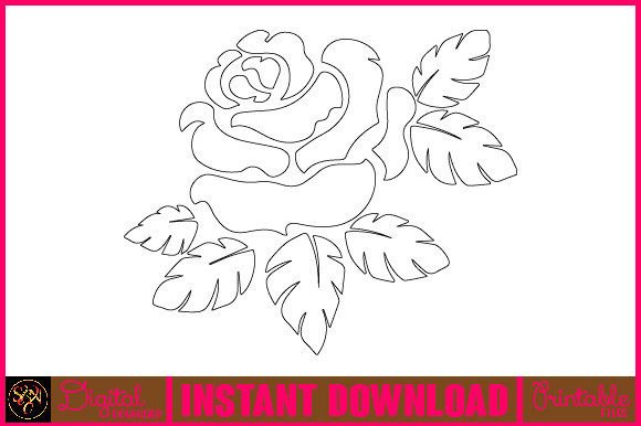 Floral Line Art Flower SVG Elements 69 for Graphics and Illustrations