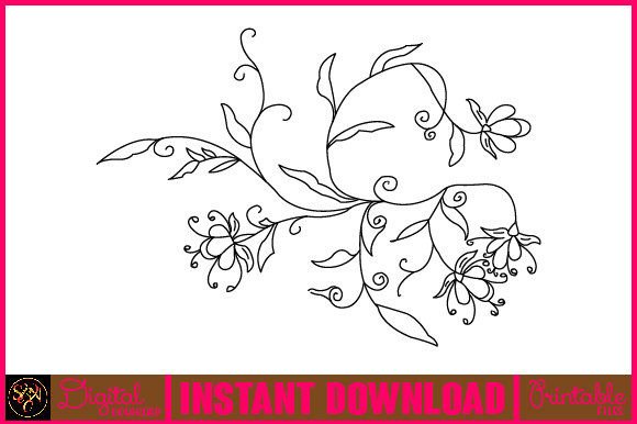 Floral Line Art Flower SVG Elements 81: A Seller's Review
