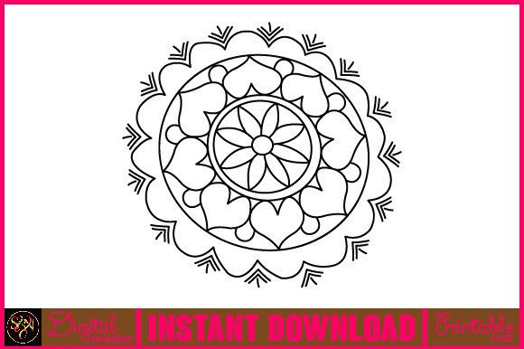 Floral Line Art Flower SVG Elements 84 Graphics and Freebies