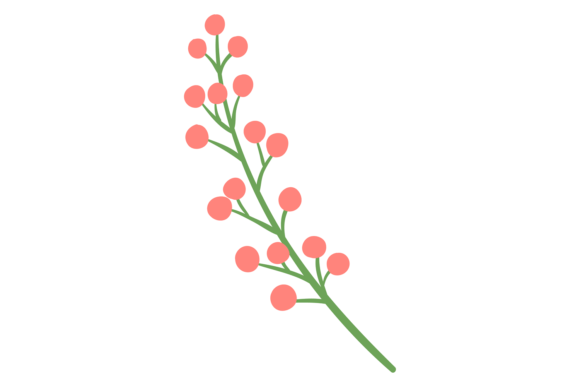 Floral Print Decorative Element. Botanic Graphics and Illustrations
