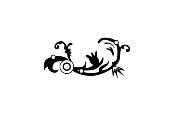 Floral Silhouette Black and White Ornate Review