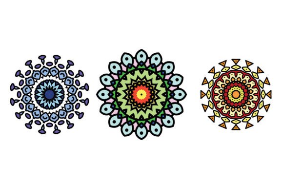 Illustration Mandala Jagged Floral Graphics and Illustrations Review