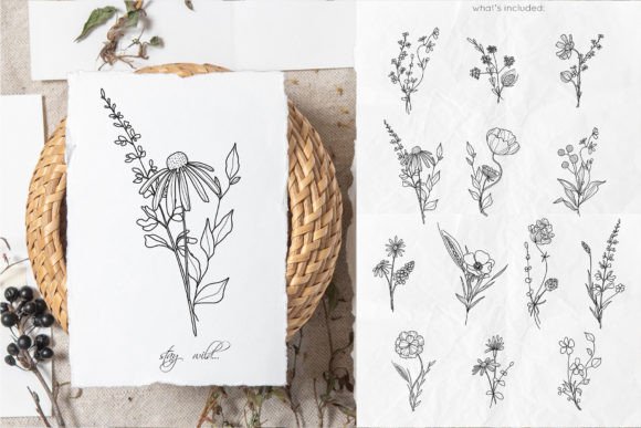 Summer Meadow Floral Bouquets Svg: Graphics for Modern Illustrations