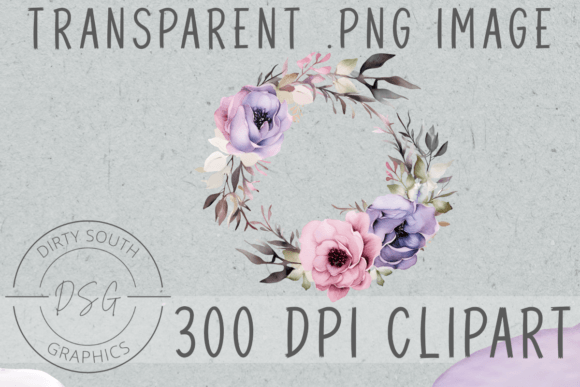 Watercolor Floral Wreath Graphics and Illustrations Review